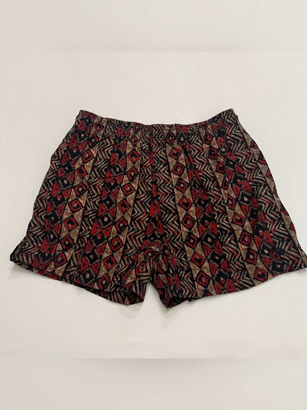Vintage Givenchy Activewear Red Drawstring Swim Shorts Trunks Sz Large 4” Inseam